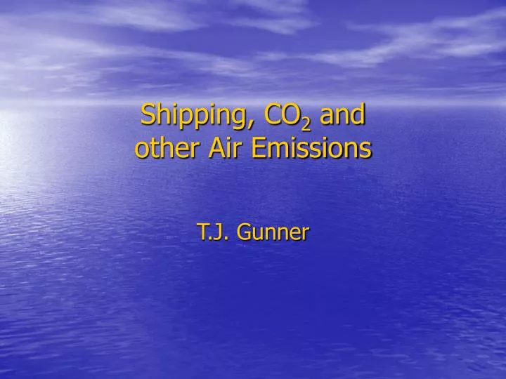 shipping co 2 and other air emissions