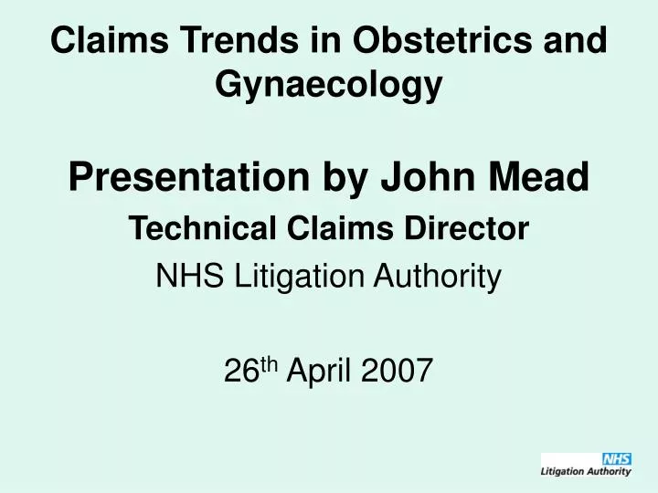 claims trends in obstetrics and gynaecology