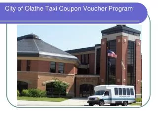 City of Olathe Taxi Coupon Voucher Program