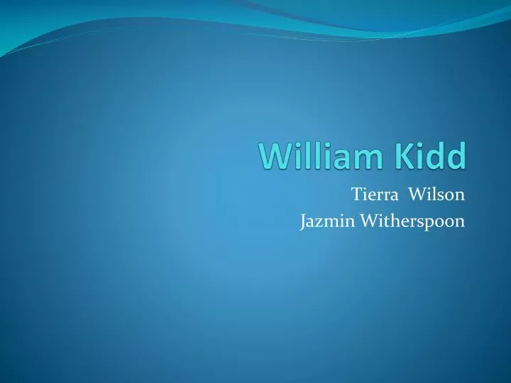 william kidd