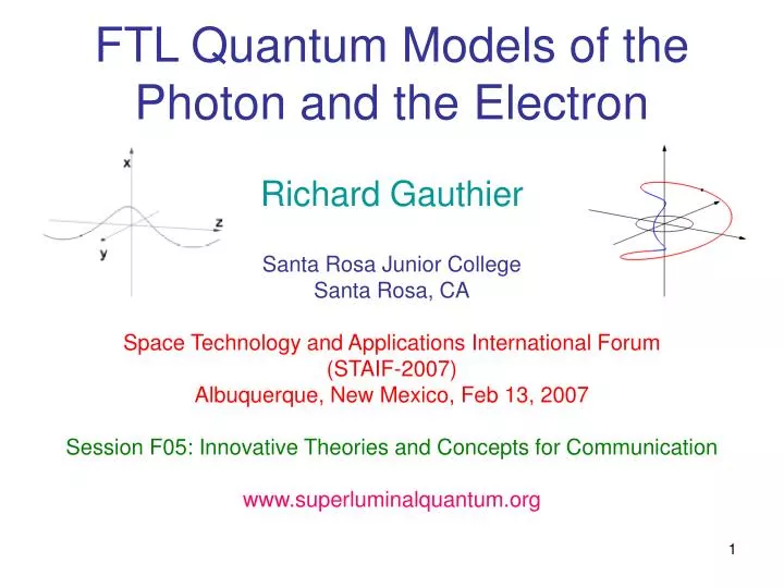 ftl quantum models of the photon and the electron
