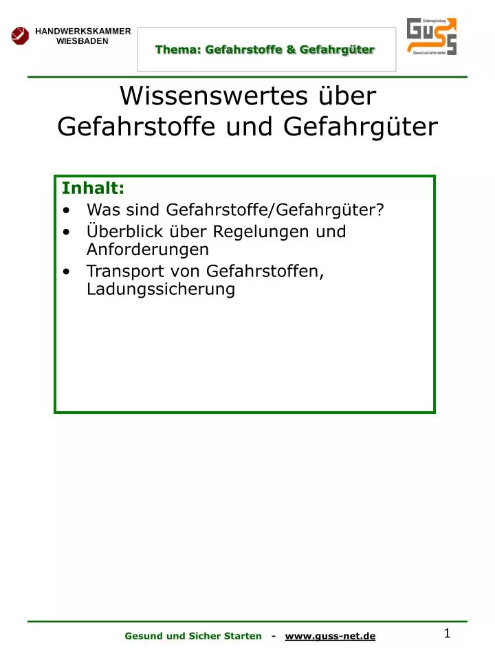 wissenswertes ber gefahrstoffe und gefahrg ter