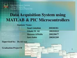Data Acquisition System using MATLAB &amp; PIC Microcontrollers