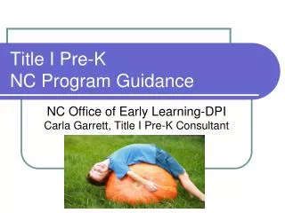 Title I Pre-K NC Program Guidance