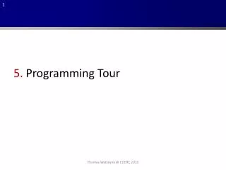 5. Programming Tour