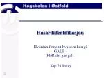 Hasardidentifikasjon - slide 1