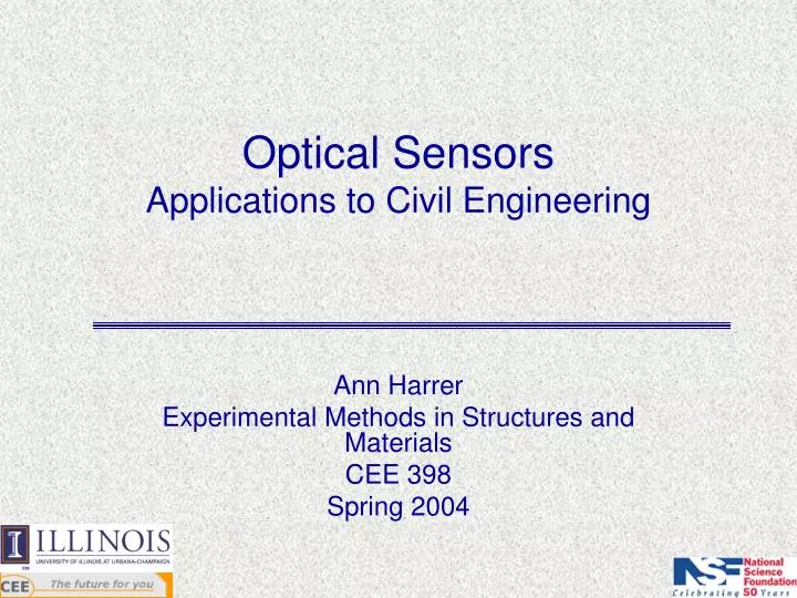 optical sensors applications to civil engineering
