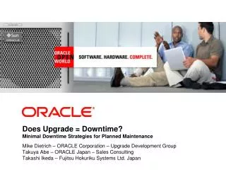 Does Upgrade = Downtime? Minimal Downtime Strategies for Planned Maintenance