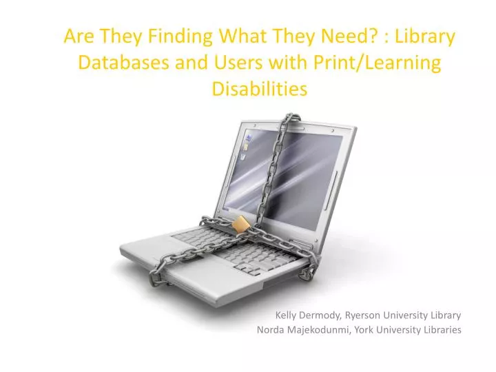 are they finding what they need library databases and users with print learning disabilities