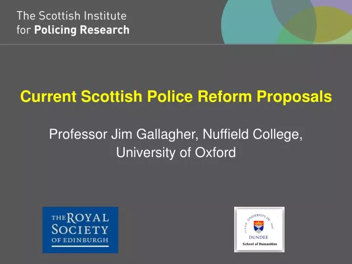current scottish police reform proposals