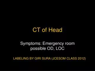 CT of Head