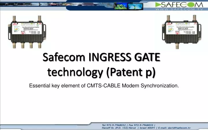 safecom ingress gate technology patent p