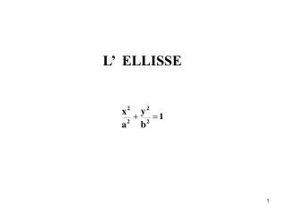 L’ ELLISSE