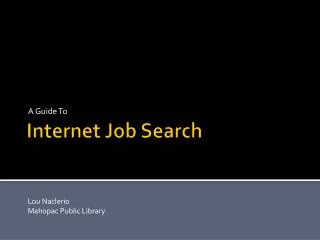 Internet Job Search