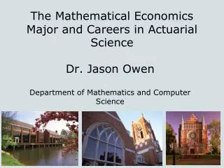 The Mathematical Economics Major and Careers in Actuarial Science