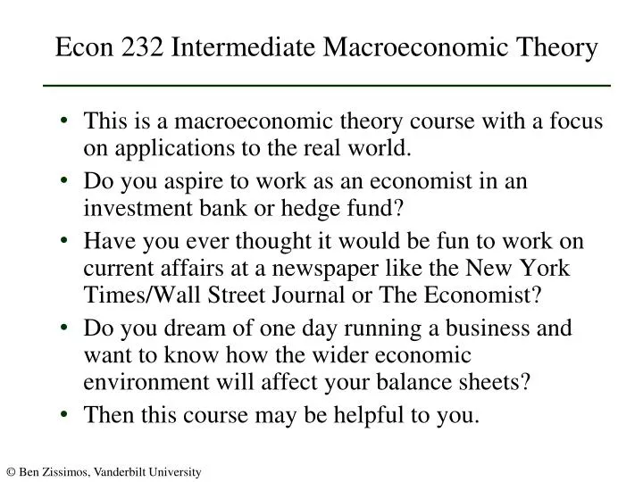 econ 232 intermediate macroeconomic theory