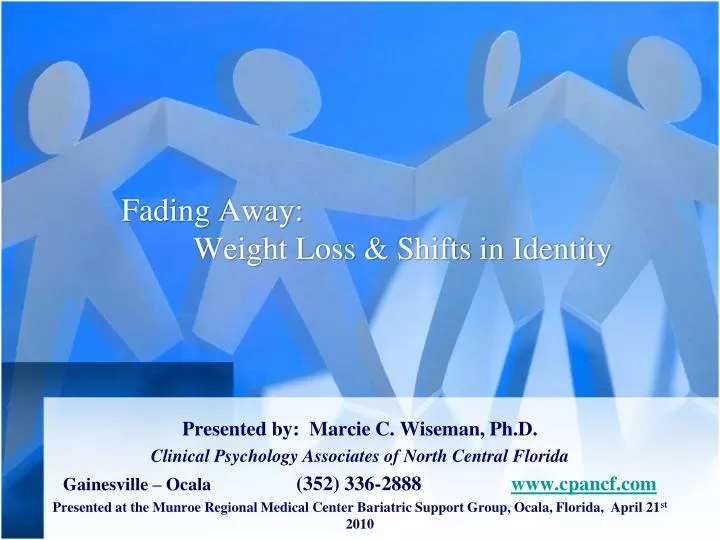 fading away weight loss shifts in identity