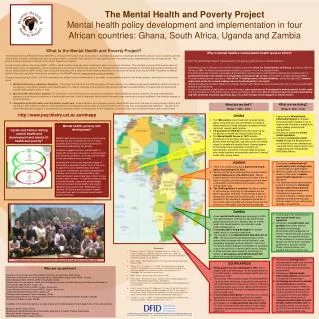 The Mental Health and Poverty Project Mental health policy development and implementation in four African countries: Gha