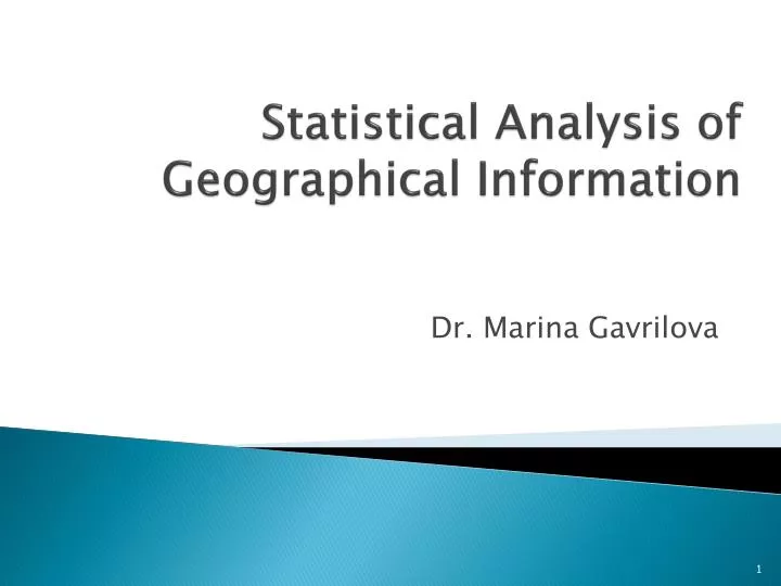 statistical analysis of geographical information