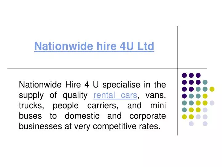 nationwide hire 4u ltd