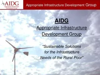 Appropriate Infrastructure Development Group