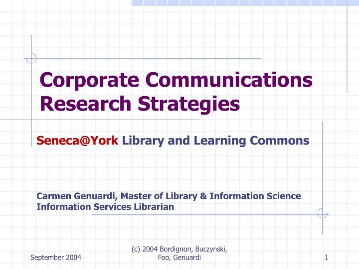 corporate communications research strategies