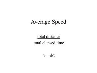 Average Speed