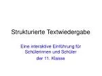 Strukturierte Textwiedergabe - slide 1
