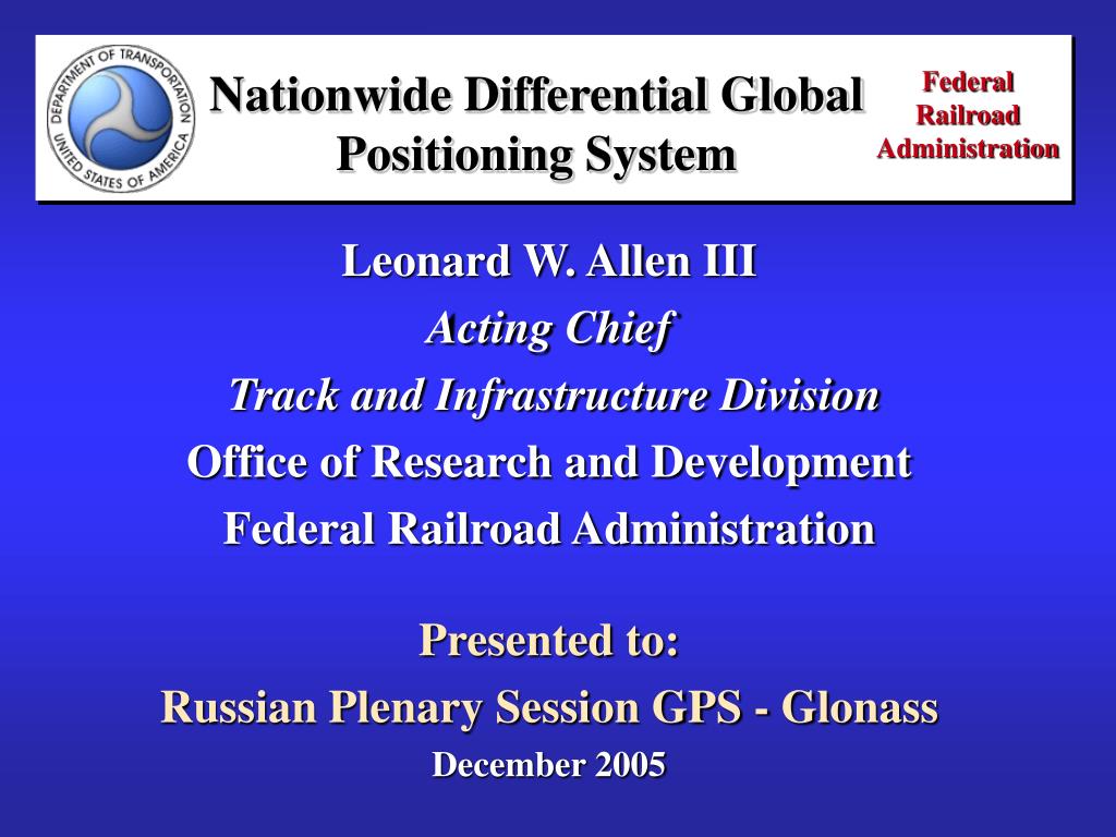 PPT - Nationwide Differential Global Positioning System PowerPoint ...