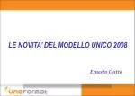 LE NOVITA’ DEL MODELLO UNICO 2008 - slide 1
