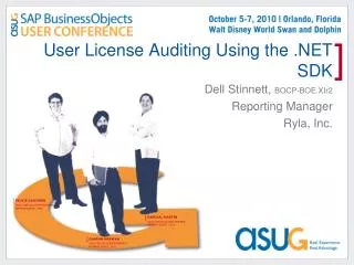 User License Auditing Using the .NET SDK