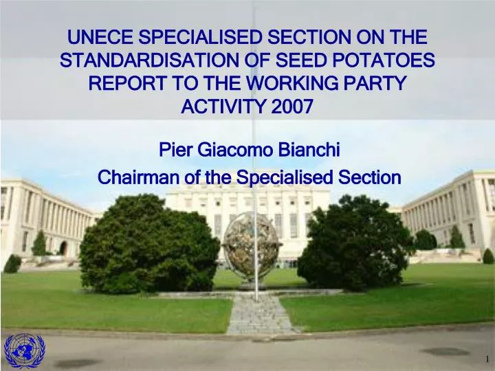 pier giacomo bianchi chairman of the specialised section