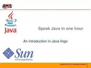 Speak Java in one hour