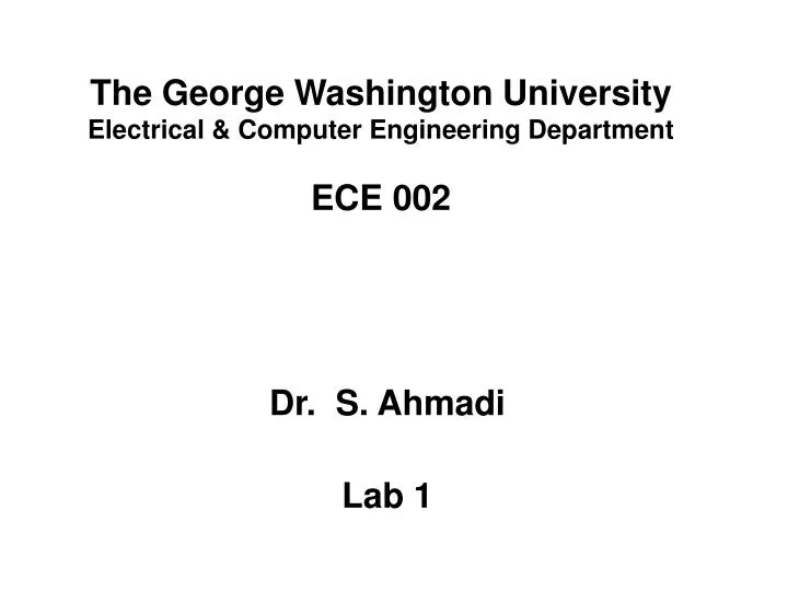 the george washington university electrical computer engineering department ece 002