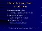 Online Learning Tools (workshop) - slide 1