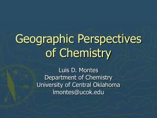 Geographic Perspectives of Chemistry