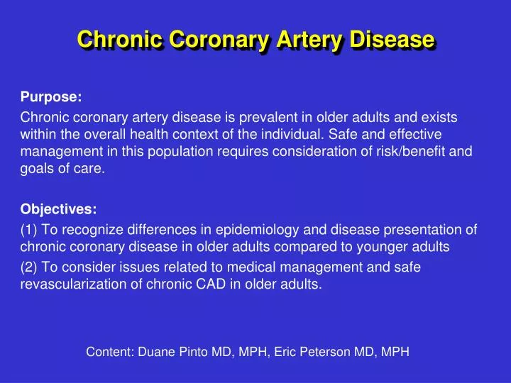 chronic coronary artery disease