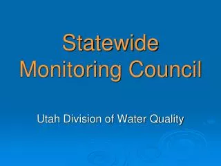 Statewide Monitoring Council
