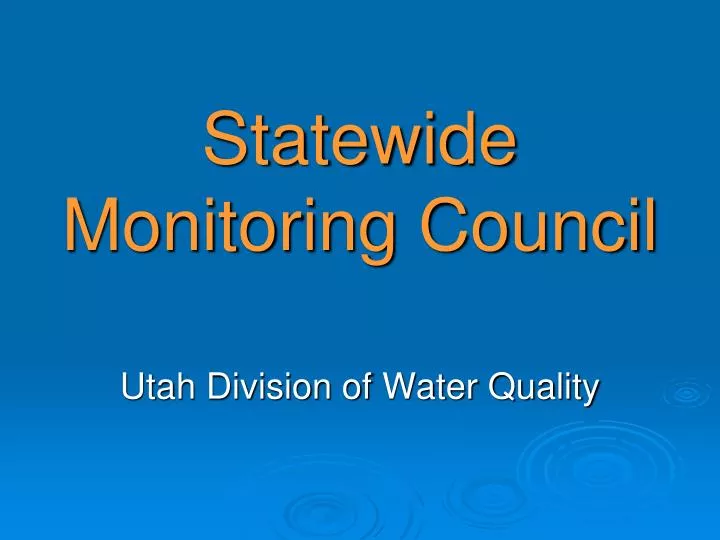statewide monitoring council