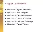 Chapter 10 homework - slide 1