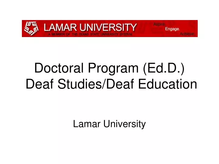 doctoral program ed d deaf studies deaf education