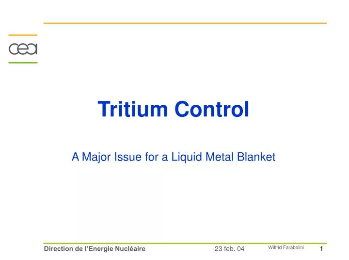 tritium control
