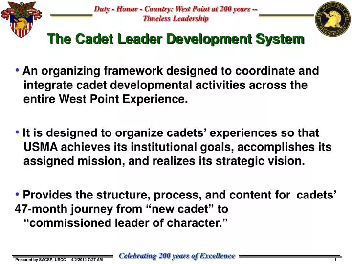 the cadet leader development system