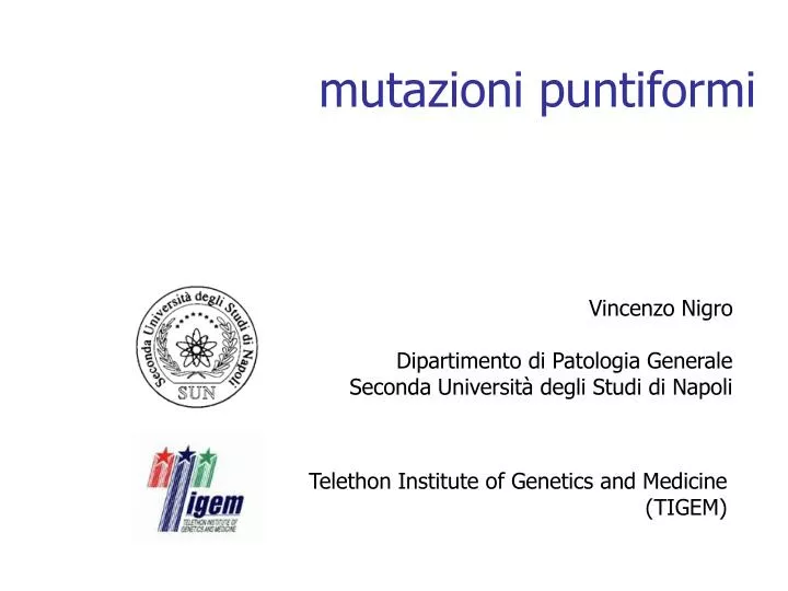 mutazioni puntiformi