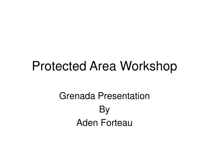 protected area workshop