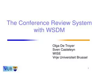 The Conference Review System with WSDM