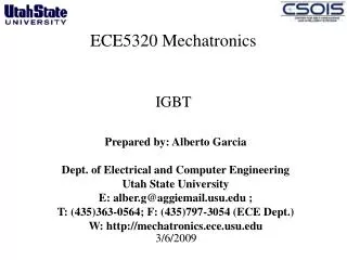 ECE5320 Mechatronics IGBT