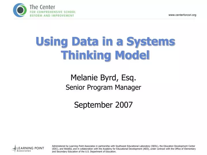 using data in a systems thinking model