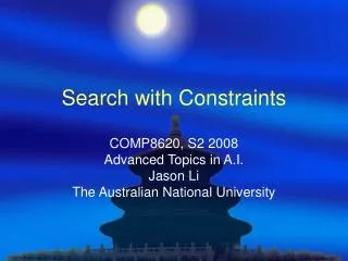 Search with Constraints