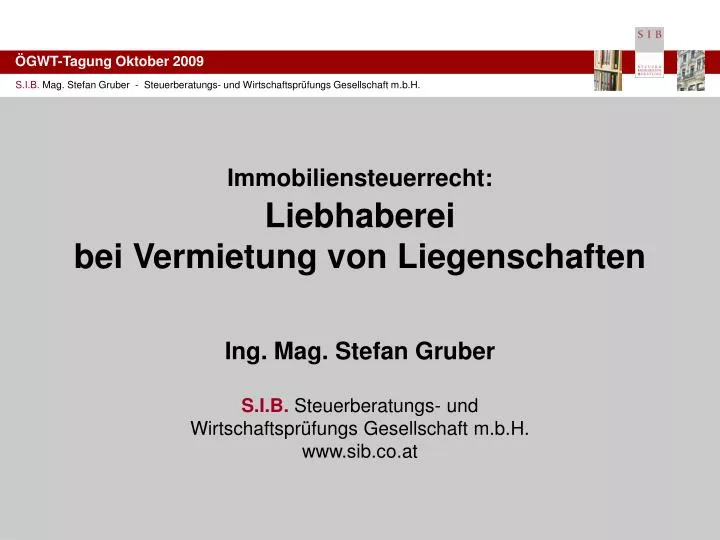 immobiliensteuerrecht liebhaberei bei vermietung von liegenschaften